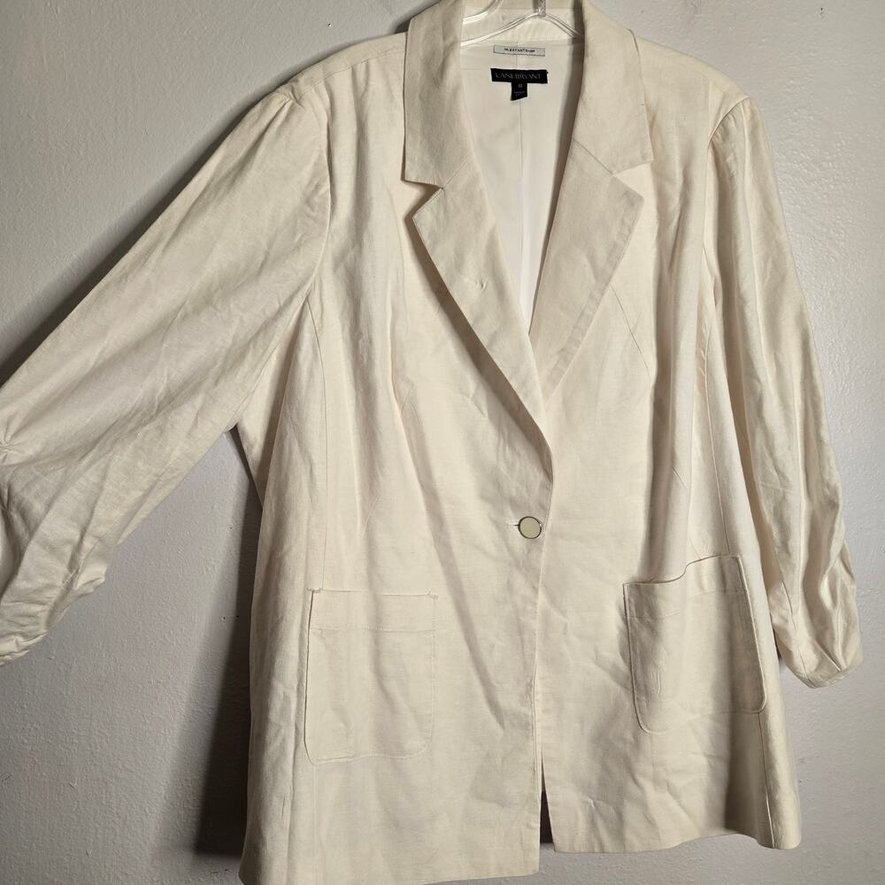 Coastal Minimalist White Linen Blend Blazer 16 Summer Lane Bryant The Bryant
